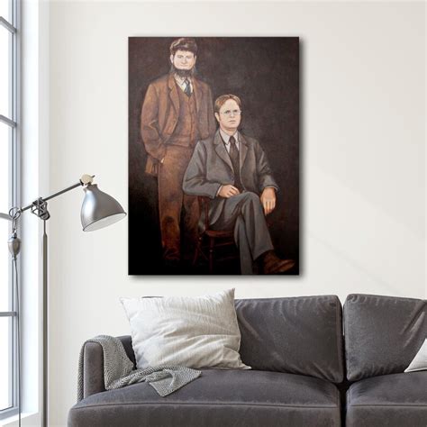 The Office Dwight And Mose Schrute Canvas Art Print Michael Etsy