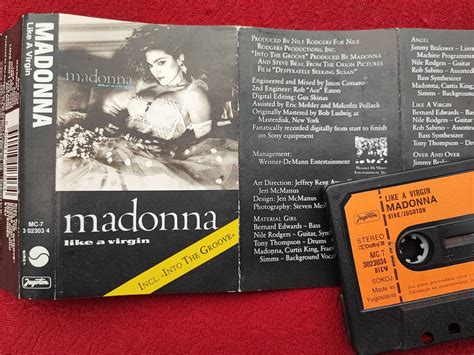 Madonna Like A Virgin 1987 Original Cassette Tape Jugoton Etsy
