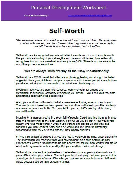 What Is Self Worth And How Do We Increase It Incl Worksheets My Xxx Hot Girl