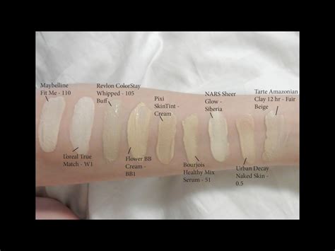 Pale Skin Foundations Pale Skin Makeup Foundation Swatches Fair Skin Makeup
