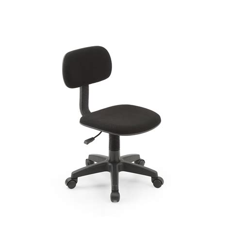 Hodedah Armless Low Back Adjustable Height Swiveling Task Chair With