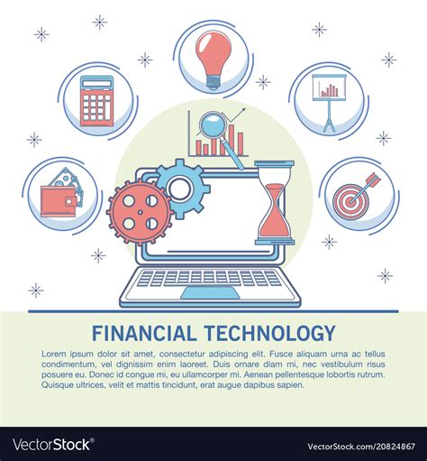 Financial Technology Infographic Royalty Free Vector Image