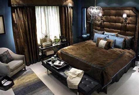 blue  brown bedrooms design ideas