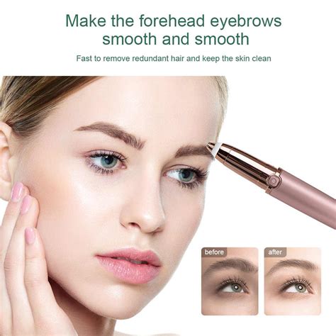 The precision hair removal tip is to be used on the top and bottom between the eyebrows, and immediately wipes away unwanted and scattered eyebrows without pain. Eyebrow Hair Remover/Epilator - TokyoBeatyBella