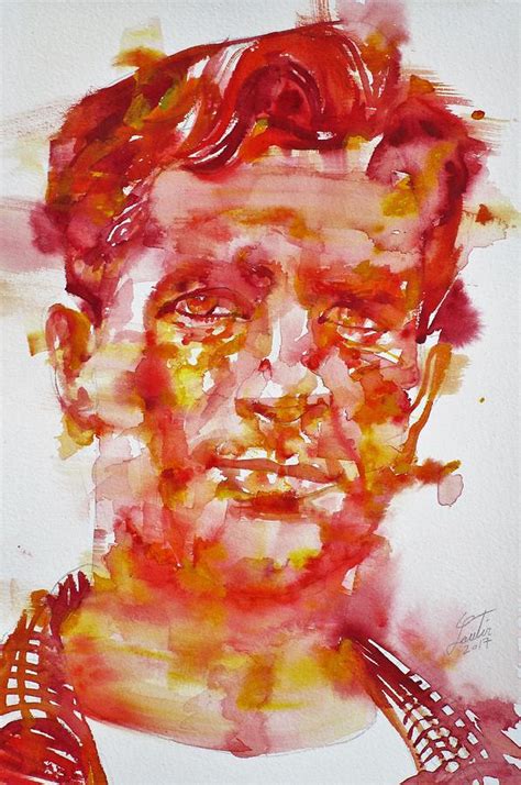 Jack Kerouac Watercolor Portrait5 Painting By Fabrizio Cassetta