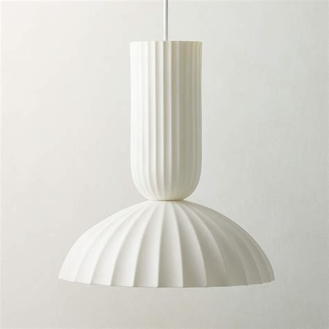 Jeanne Modern White Porcelain Dome Pendant Light Reviews Cb2