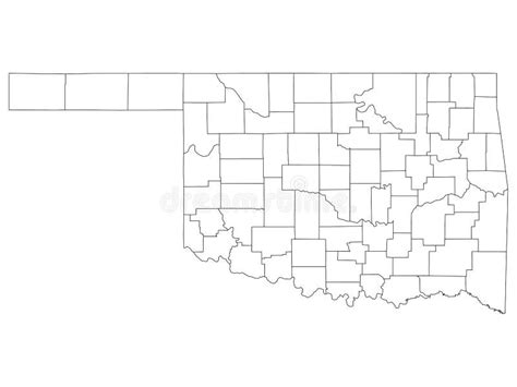 Oklahoma Counties Map Stock Illustration Illustration Of Federal