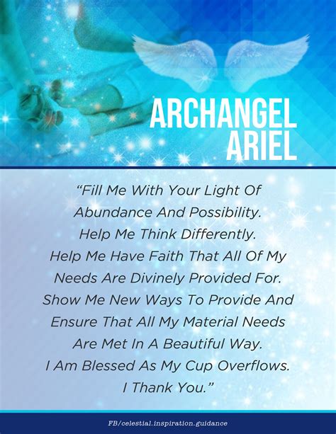 Angelic Invocation Archangel Ariel Archangels Guardian Angels