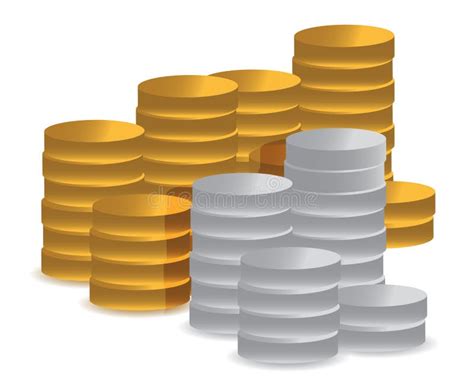 Gold And Silver Coins Stock Illustration Illustration Of Money 27683469