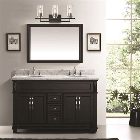 3 Light Black And Brushed Nickel Vanity With Clear Beveled Glass Shades Edvivi Lighting