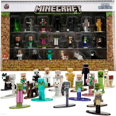Jada Toys Minecraft 20 Figurek Metalowych Zestaw Nano Metal Ceny I