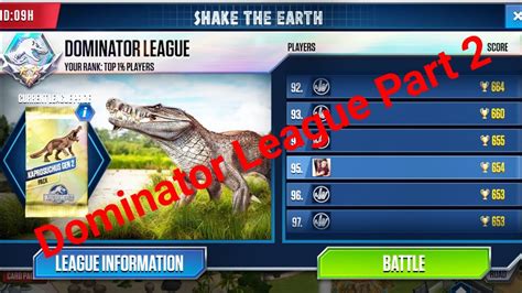 Kaprosuchus Gen Tournament Jurassic World The Game Youtube