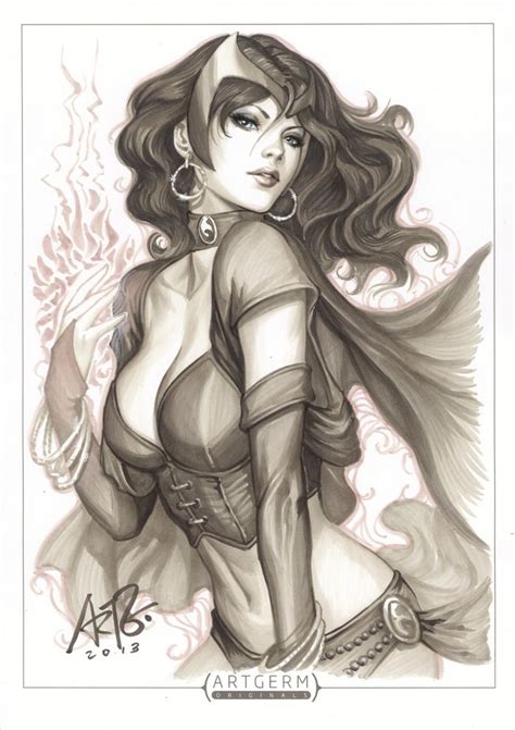 Scarlet Witch By Artgerm Stanley Lau Marvel Girls Ms Marvel Comics