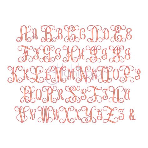 Embroidery Monogram Font Bundle 2 10 Machine Embroidery Etsy