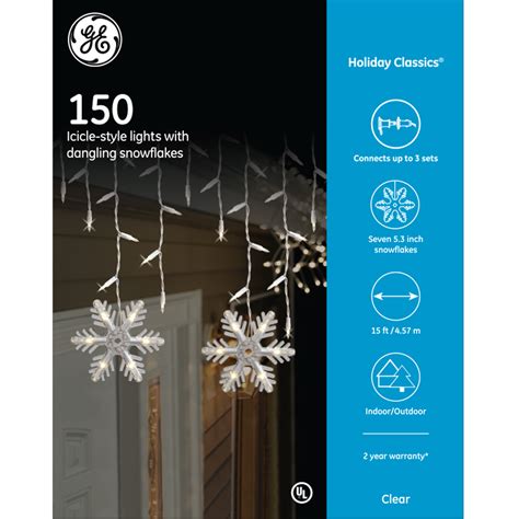 76676 Ge Holiday Classics Incandescent Icicle Style Lights With