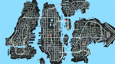Gta 4 Map With Hidden Spots And Cars Youtube