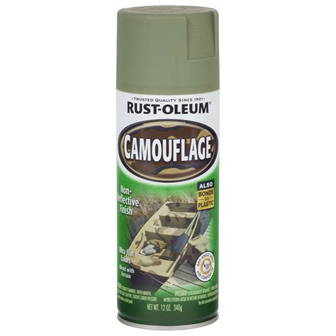 Rust Oleum Specialty Flat Army Green Camouflage Spray Paint 12 Oz