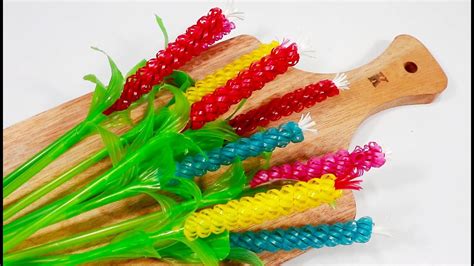 10.2 cara membuat pigura dari plastik sedotan. Bunga LAVENDER dari sedotan | Drinking Straw Flower - YouTube