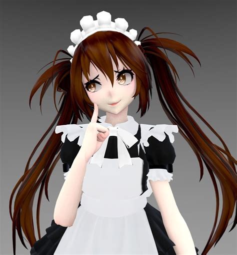 Akari Japanese Maid 3d Cgtrader