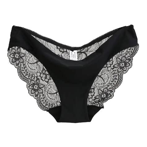 Women Fashion Nylon Lace Silk Seamless Underwear Female Breathable Sexy Lace Panties In Womens