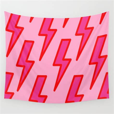 Pink And Red Y2k Lightning Bolt Wallpaper Preppy Aesthetic Wall