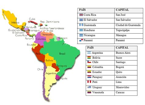 Mapa De America Latina Con Sus Paises Y Capitales Loo Vrogue Co