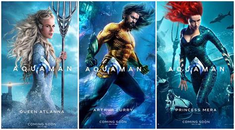 New Aquaman Character Posters Present A Colourful Dc Comic Book Film