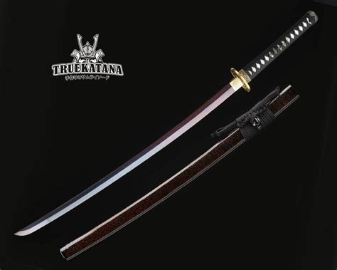 Handmade Damascus Steel Purple Blade Real Copper Dragon Tsuba Etsy