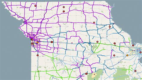 Modot Road Conditions Map Map Of The World