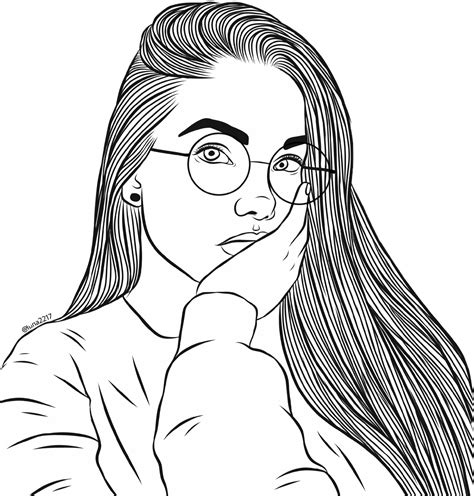 Anime Girl With Glasses Coloring Page Maxipx