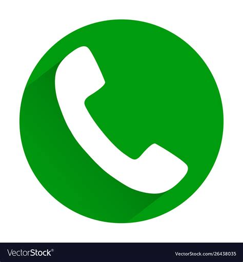 Phone Icon On Green Button Eps 10 Royalty Free Vector Image
