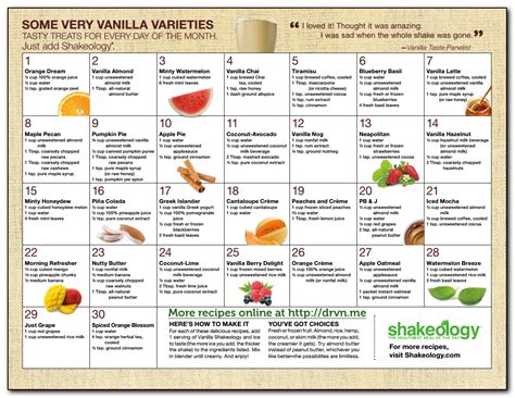 October 26, 2011 by shakeology chef. Vanilla Shakeology Recipes