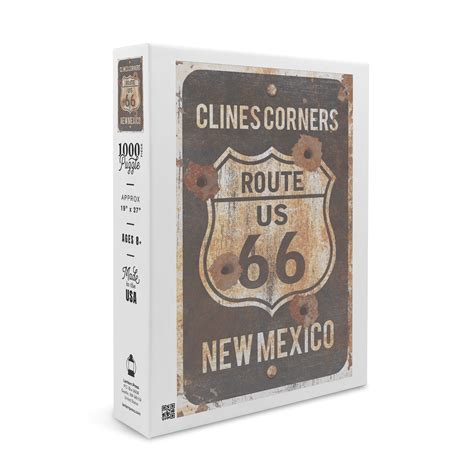 Clines Corner New Mexico Route 66 Sign 1000 Piece Puzzle Size 19x27
