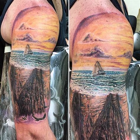 Well you're in luck, because here they come. 60 Sailboat Tattoo Designs For Men - Nautical Sophistication