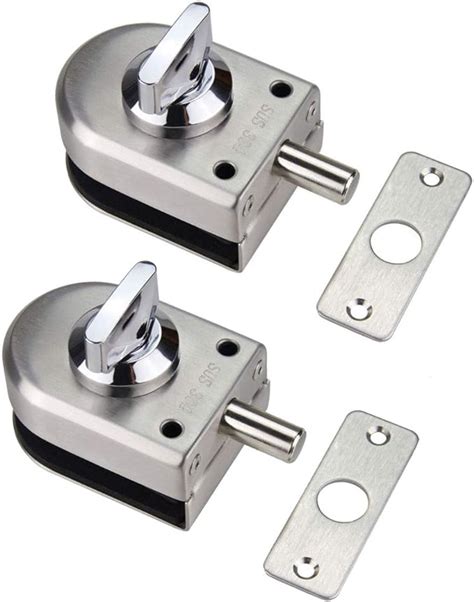 Set Of 2 Nuzamas 304 Stainless Steel Glass Door Locks