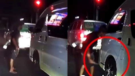 Viral Video Pengamen Di Medan Nekat Tusuk Ban Mobil Tak Terima Usai