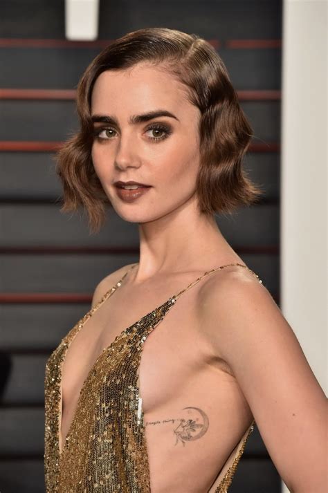 Lily Collins Showing Sideboob Huge Cleavage And Legs Porn Pictures Xxx