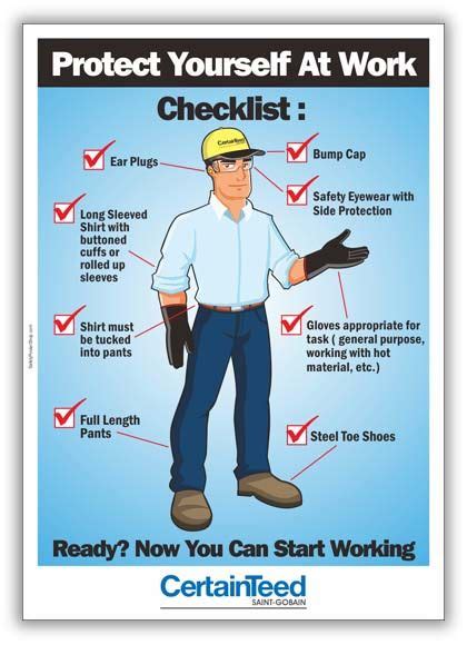 A Poster With An Image Of A Man In Work Clothes And Safety Gloves On It