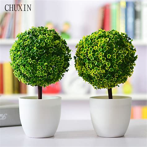Sedum morganianum is a wonderfully unique flowering succulent that lends itself to unique planters like the ones featured above. Artificial Plants Ball Bonsai Fake Tree Decorative Green ...