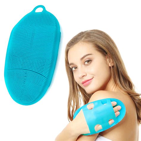 innerneed soft silicone body scrubber exfoliating glove shower cleansing brush spa massage skin