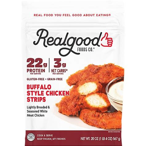 Real Good Food Chicken Tender Strips Buffalo 20 Oz Jewel Osco