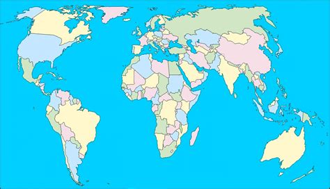 Actualizar Imagen Mapa Planisferio Con Limites Sin Nombres