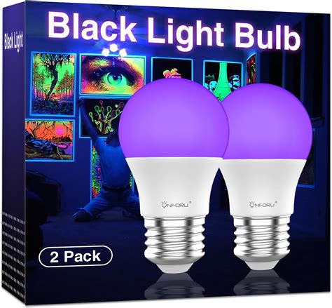 Onforu 2 Pack 9w Led Black Light Bulbs And 2 Pack 50w Led Black Lights