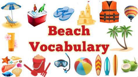 english beach vocabulary learn english words youtube