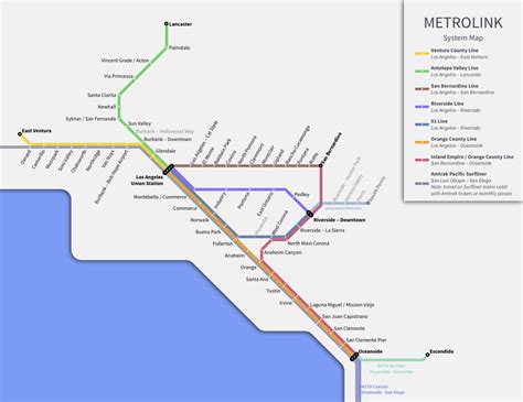 Metrolink Los Angeles Map