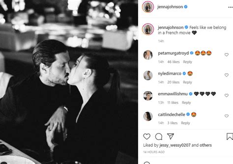 Val Chmerkovskiys Wife Jenna Johnson Tenderly Kisses Him In A New