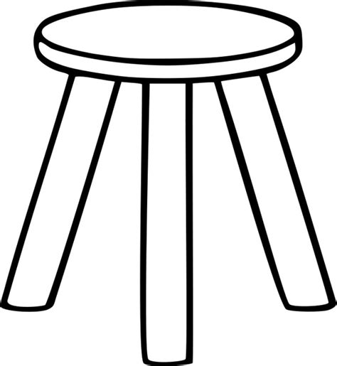 Make a 3d print from a 2d drawing: Three Legged Stool Outline Free vector in Open office ...