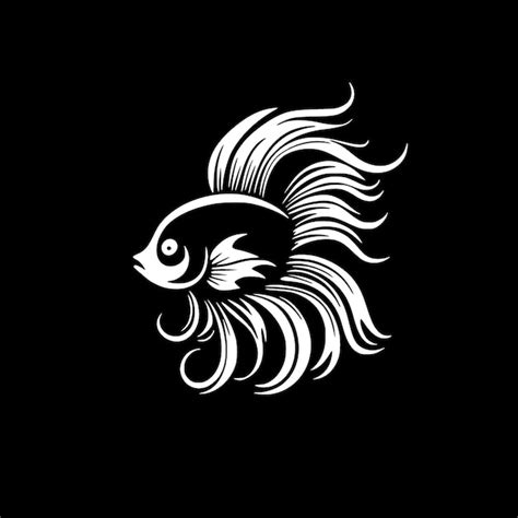Premium Vector Fish Black And White Isolated Icon Vector Illustration