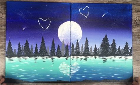 Couples Painting Date Night At Home Paint And Sip Couples Edition