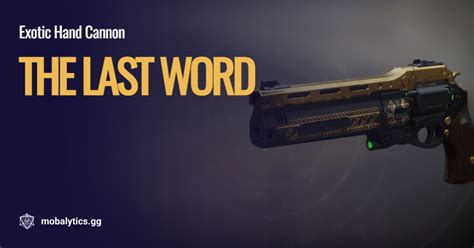 The Last Word Stats Exotic Perk Catalyst More Mobalytics